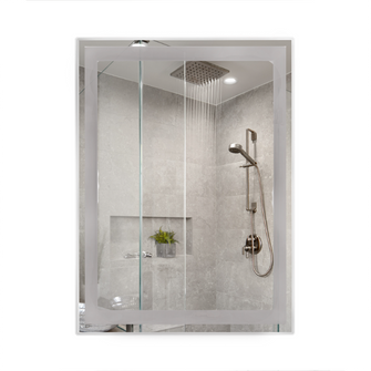 Luxury Rectangular Mirror with Frosted Border Frame 70X90 cm