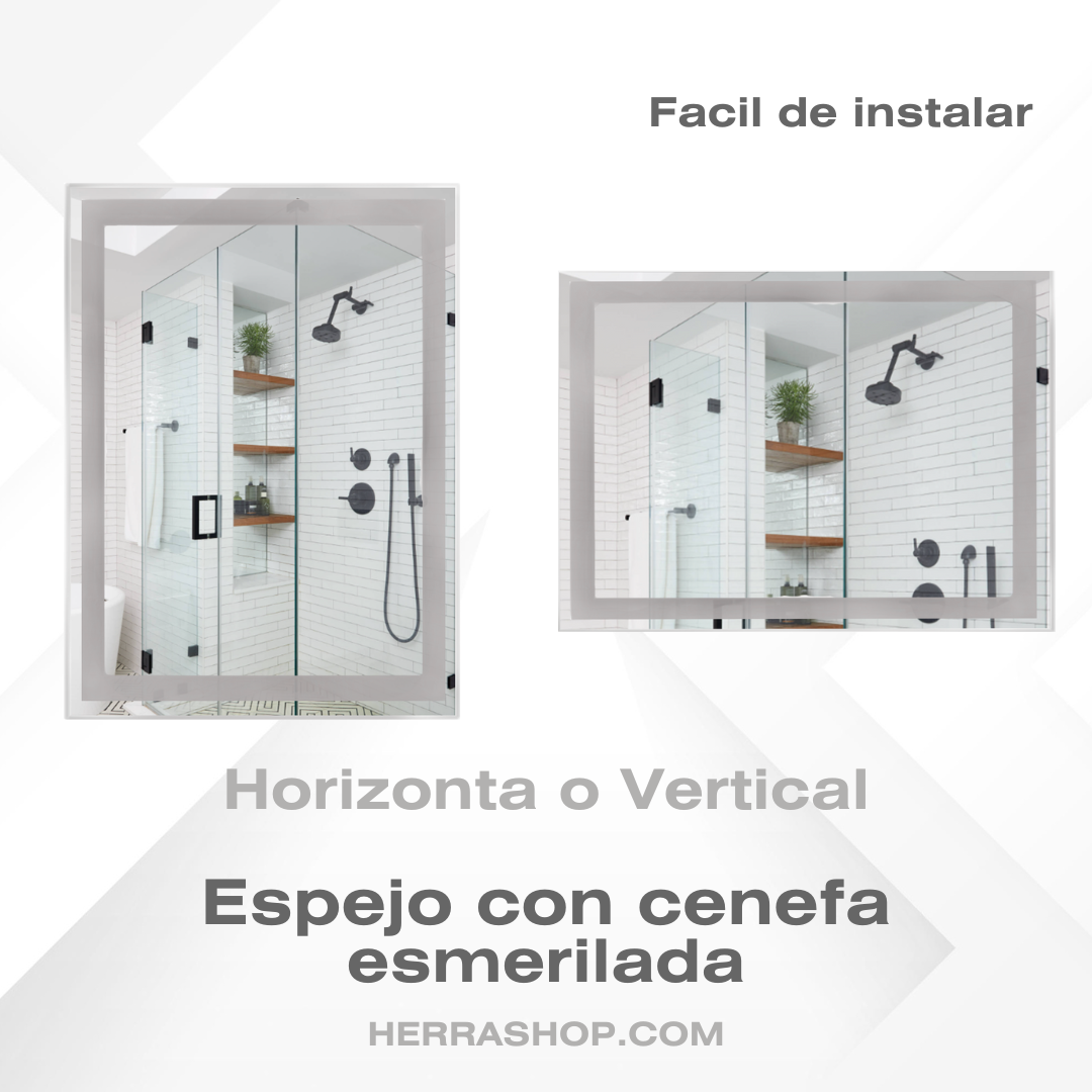 Espejo Rectangular Marco Esmerilado 60X80 cm herrashop