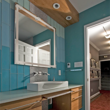 Luxury Rectangular Mirror with Frosted Border Frame 70X90 cm