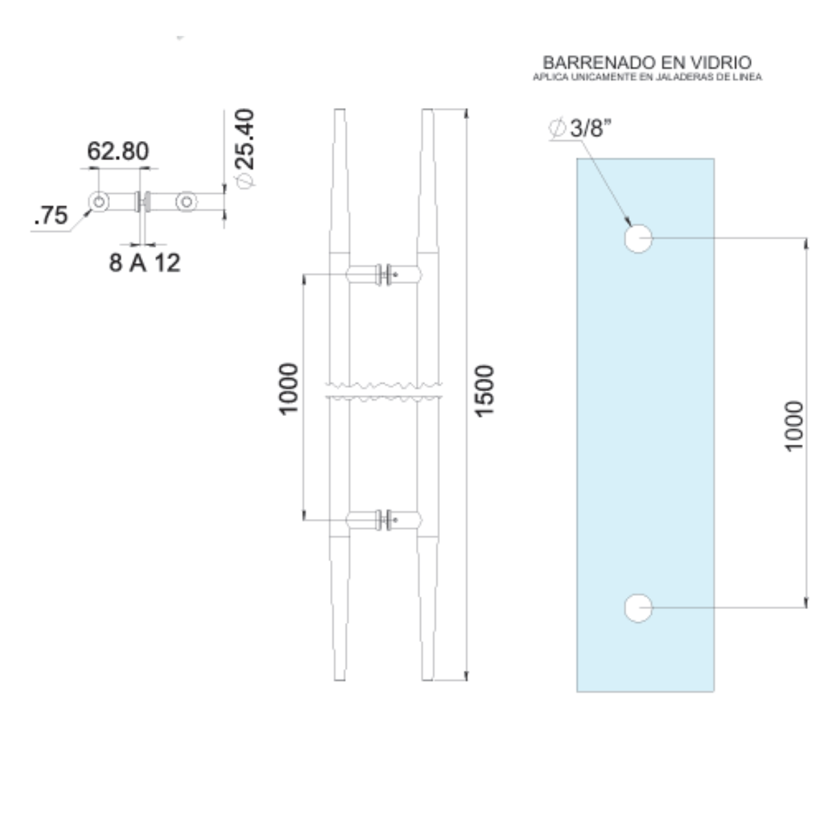 Conical Paradise H Handle 1.50M SKU 1127