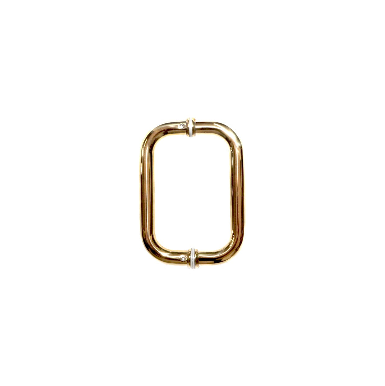 Jaladera dorada para puerta de baño de cristal Tipo C 3/4" Herrashop