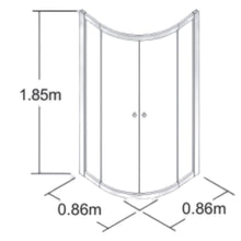 Bathroom Cancel With Curved Tempered Glass Herralum 