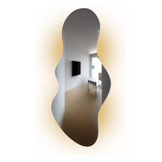 Espejo cuerpo completo con forma 3 tonos de luz 68x150cm herrashop
