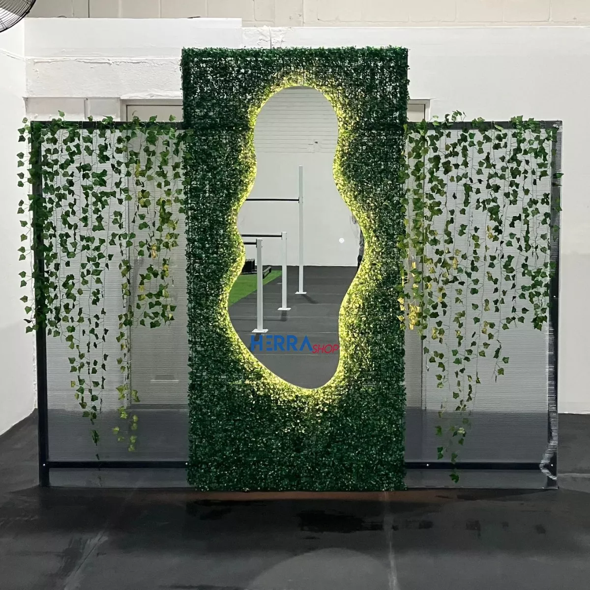 Full body mirror with 3 light tones shape 150x60