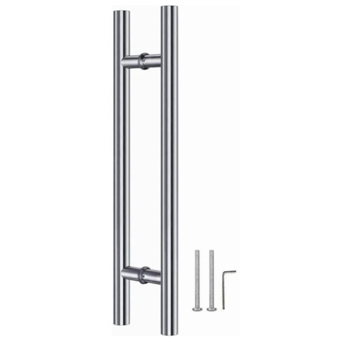 Jaladera tipo H para interior y exterior en tono cromado  Herralum
