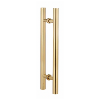 Jaladera Dorada tipo H 50 cm para puerta exterior e interior Herrashop