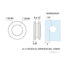 Stainless Steel Round Handle For Tempered Glass SKU 1249
