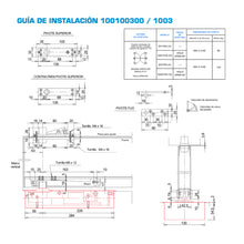 Kit Herralum para Puerta de Cristal, Incluye Kit Bisagra Hidráulica 1012 + Jaladera H 100 cm