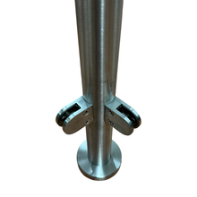 Poste Escuadra Prefabricado Para Barandales de Cristal Templado con Pasamanos Herralum