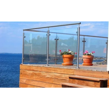 Prefabricated Post for Tempered Glass Railings with handrails