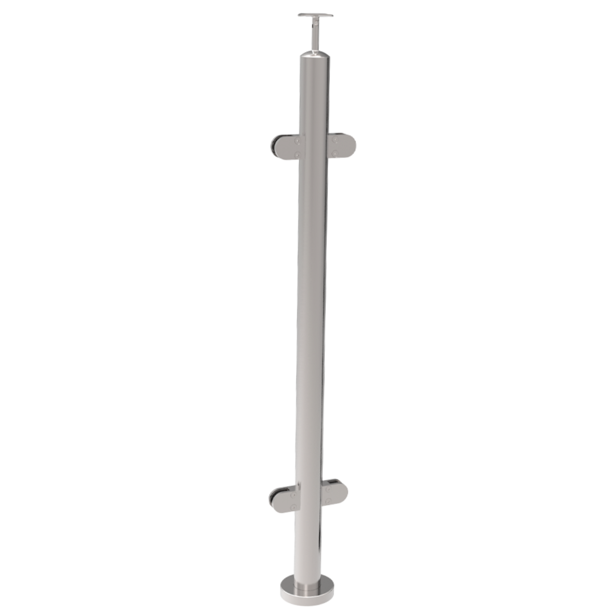 Prefabricated Post for Tempered Glass Railings with handrails