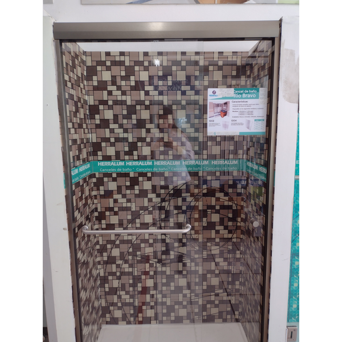 Cancel Para Baño Rio bravo Con Cristal Templado Doble Corredizo 100 a 200 cm