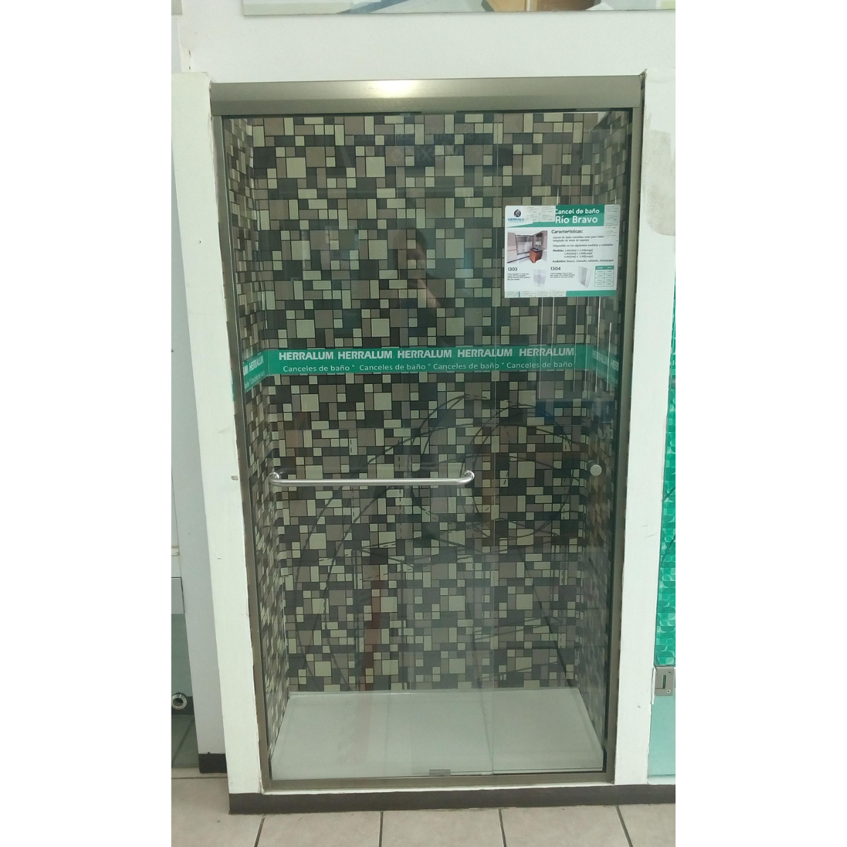 Cancel Para Baño Rio bravo Con Cristal Templado Doble Corredizo 100 a 200 cm