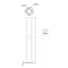 Railing Post of .90cm and 1m Height Cal 18 of 2 inches with Preparation for Handrail SKU 2305 Herralum 