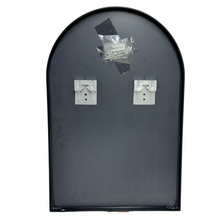 Espejo con forma en arco con marco de aluminio en color negro 40x60 cm herrashop