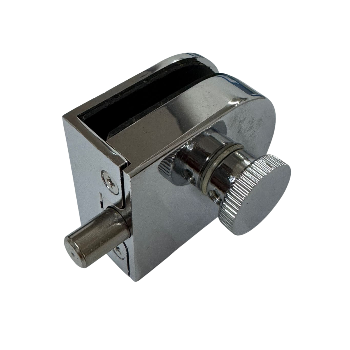 Seguro Xcaret con Perno Para Puerta de Cristal Templado de 9mm herralum