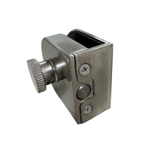 Seguro Xcaret con Perno Para Puerta de Cristal Templado de 9mm herralum