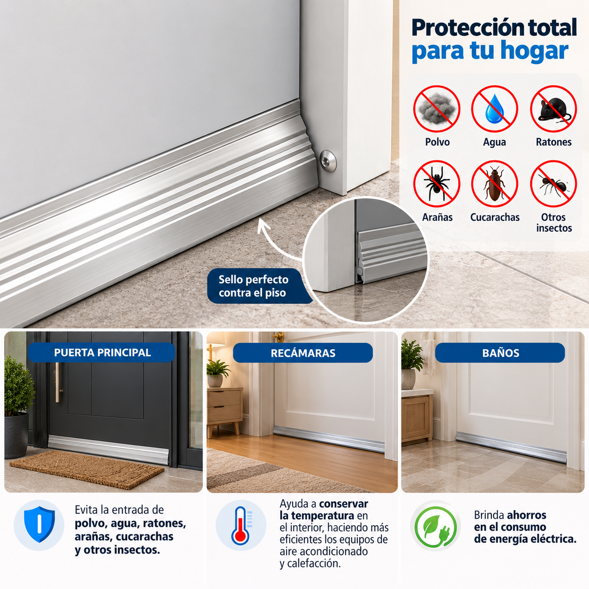 Sellapuertas Automático Para Puertas Abatibles 80, 90, 100, 120 cm Herralum 2084