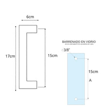 Jaladera Cuadrada de 15cm Herralum