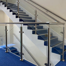 Prefabricated Post for Tempered Glass Railings with handrails