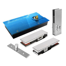 Kit Herralum para Puerta de Cristal, Incluye Kit Bisagra Hidráulica 1012 + Jaladera H 100 cm