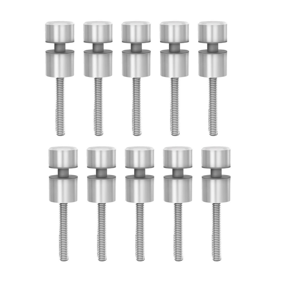 Paquete 10 conector chapetón para vidrio 2207 Herralum
