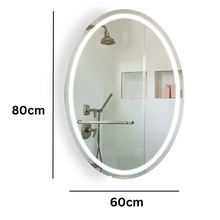 Load image into Gallery viewer, Luxury Oval Mirror With White Led Light 60x80 cm