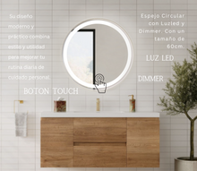Decorative Luxury Circular Mirror With Led Light + Dimmer 60 cm
