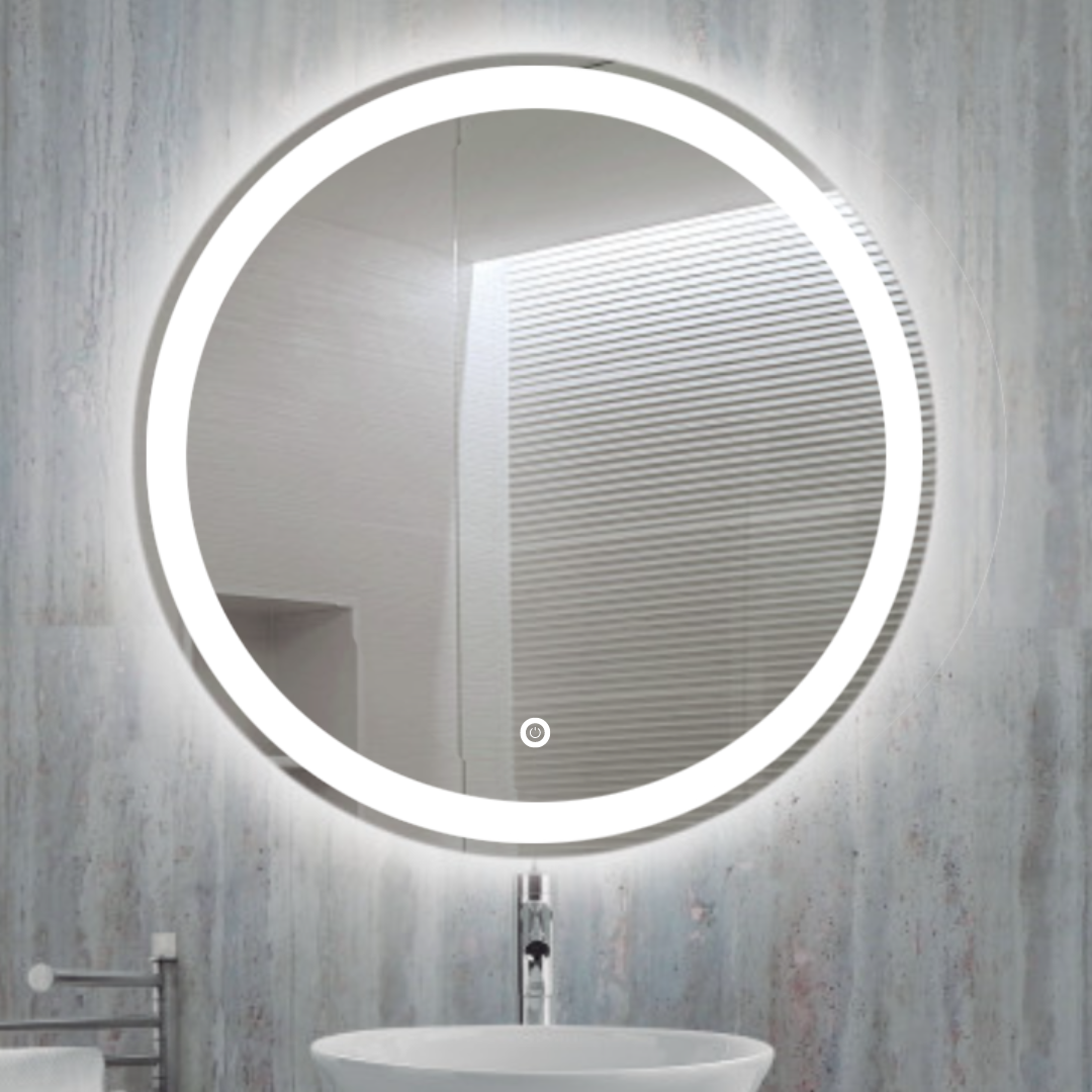 Decorative Luxury Circular Mirror With Led Light + Dimmer 70 cm