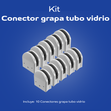 Paquete 10 piezas Conector Grapa Para Barandal Con Base Curva 1191 Herralum