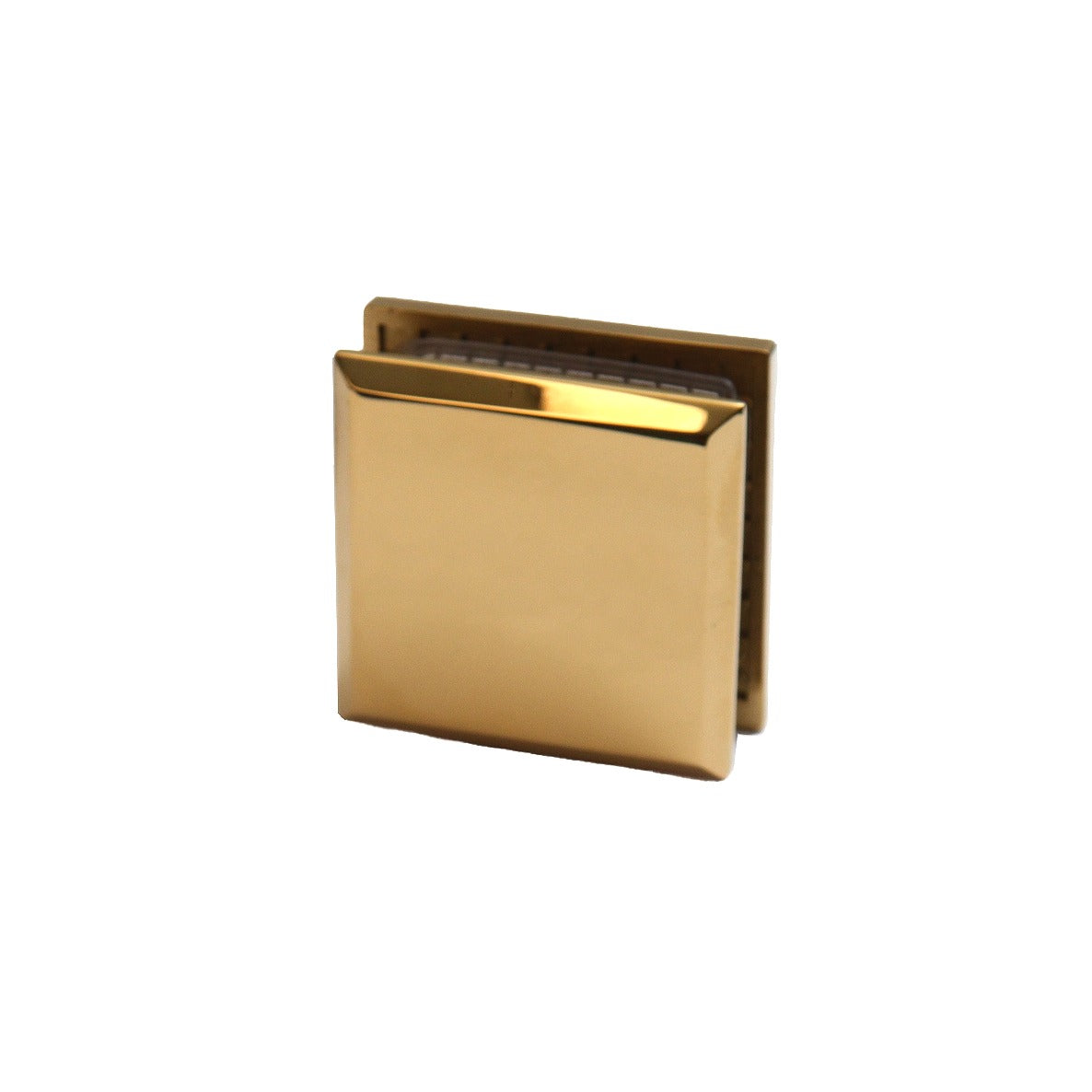 Conector Cuadrado Muro a Vidrio Oro Herrashop
