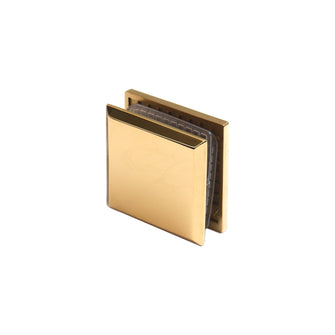 Conector Cuadrado Muro a Vidrio Oro Herrashop