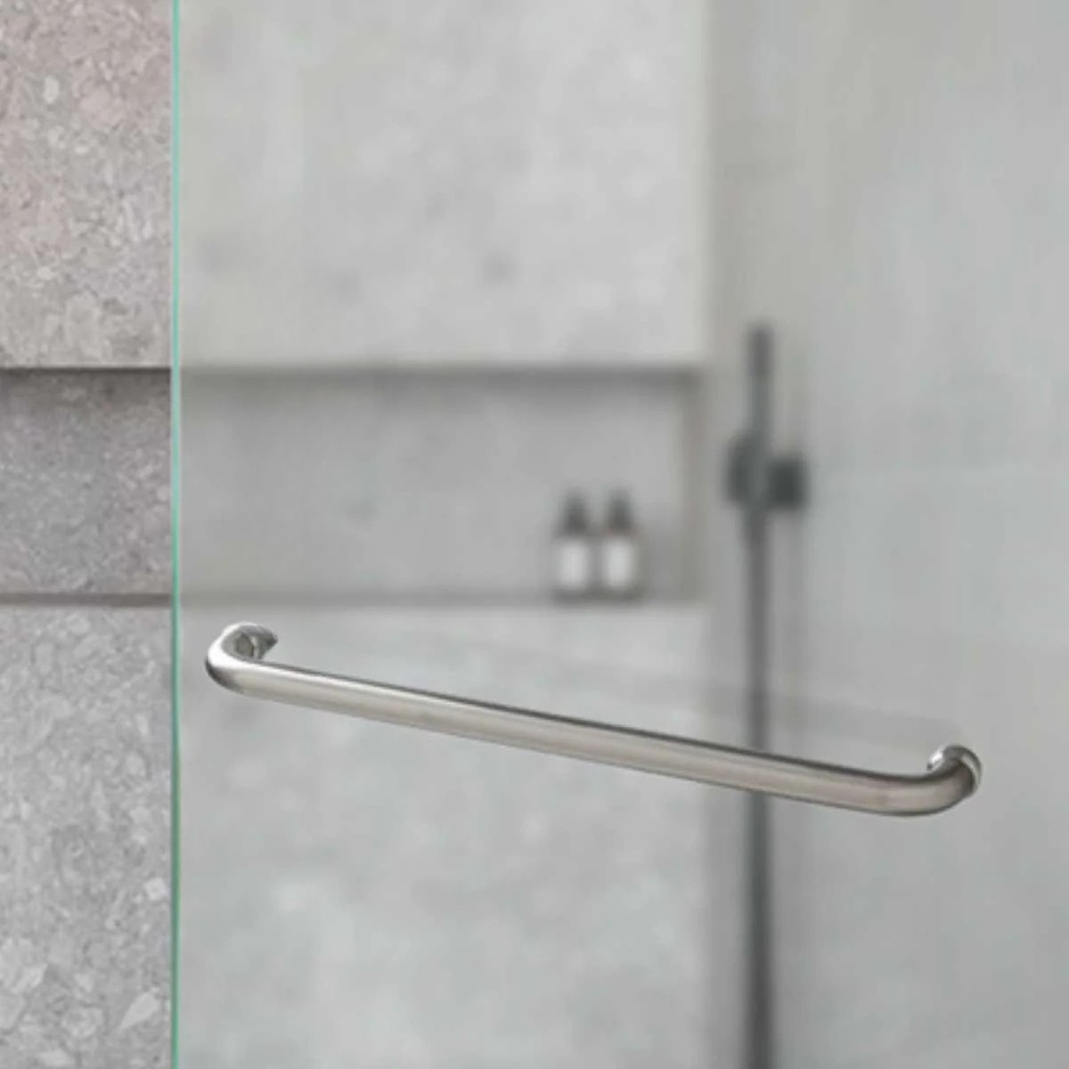 Cancel De Baño Vidrio Fijo Templado Tipo Mampara Con Toallero