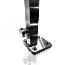 Mini Square Monterrey Post 25cm High with 3x3cm Tube 20 Gauge For 9 to 12mm Glass SKU 2324025SA