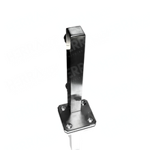 Mini Square Monterrey Post 25cm High with 3x3cm Tube 20 Gauge For 9 to 12mm Glass SKU 2324025SA