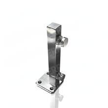 Mini Square Monterrey Post 25cm High with 3x3cm Tube 20 Gauge For 9 to 12mm Glass SKU 2324025SA