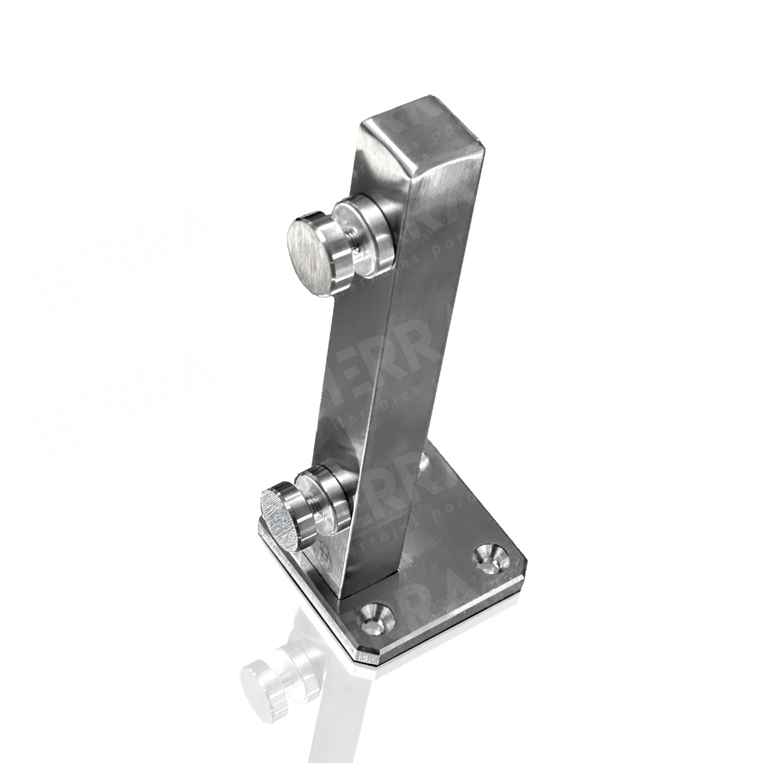 Mini Square Monterrey Post 25cm High with 3x3cm Tube 20 Gauge For 9 to 12mm Glass SKU 2324025SA