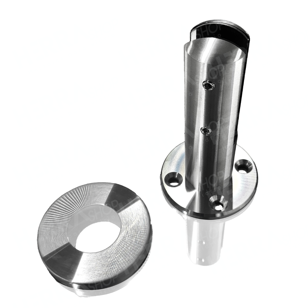 Mini Round Post 17.8cm high for Tempered Glass Railing from 8 to 14mm SKU 1366001SA 