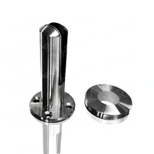 MiniPoste Redondo de 17.8cm de alto para Barandal de Vidrio Templado de 8 a 14mm