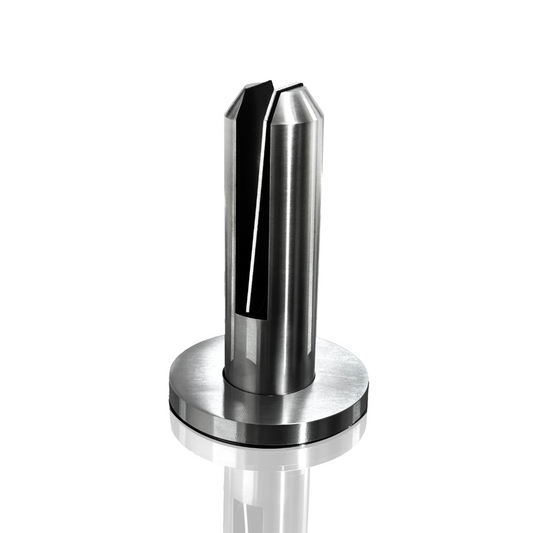 16cm High Round Mini Post For Tempered Glass Railing from 8 to 14mm SKU 1366002SA