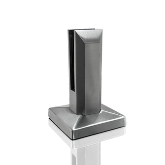 16 cm high Rectangular Minipost For Tempered Glass Railing from 8 to 13mm SKU 1366003 Herralum
