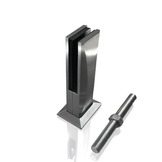 17cm High Rectangular Mini Post For Tempered Glass Railing from 8 to 14mm SKU 1366004SA Herralum