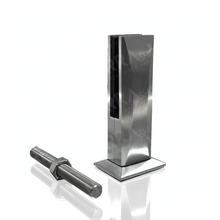 17cm High Rectangular Mini Post For Tempered Glass Railing from 8 to 14mm SKU 1366004SA Herralum