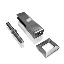 17cm High Rectangular Mini Post For Tempered Glass Railing from 8 to 14mm SKU 1366004SA Herralum