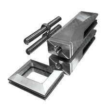 17cm High Rectangular Mini Post For Tempered Glass Railing from 8 to 14mm SKU 1366004SA Herralum