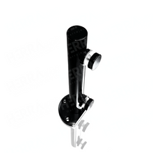 MiniPoste Redondo Negro De 25cm Herralum Para Barandales De Cristal Templado