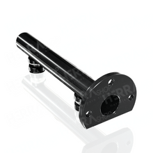 MiniPoste Redondo Negro De 25cm Herralum Para Barandales De Cristal Templado