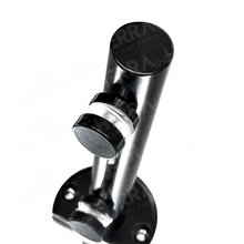 MiniPoste Redondo Negro De 25cm Herralum Para Barandales De Cristal Templado