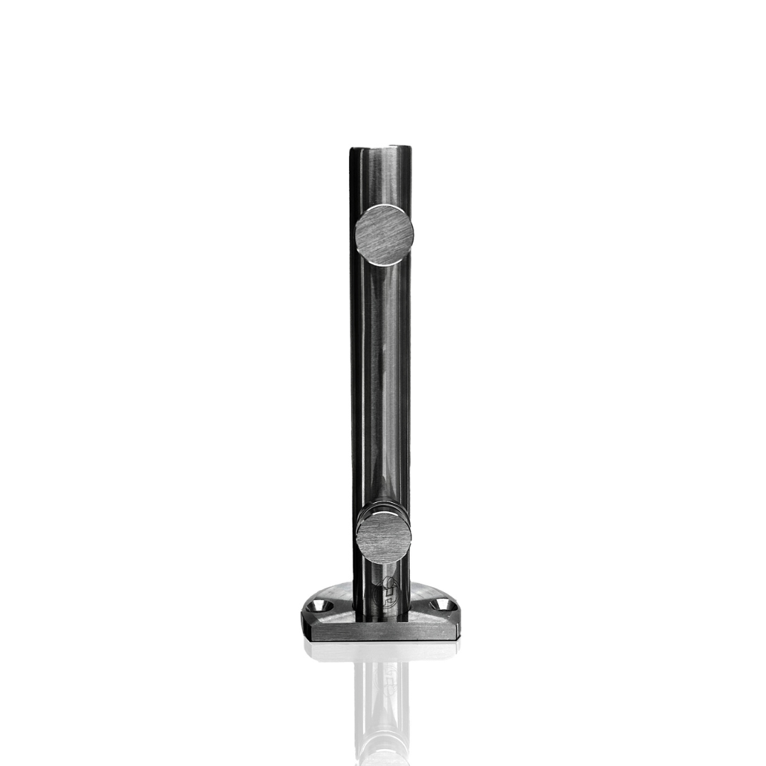 MiniPoste Redondo Satin De 25cm Herralum Para Barandales De Cristal Templado