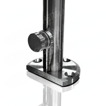 MiniPoste Redondo Satin De 25cm Herralum Para Barandales De Cristal Templado